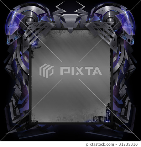 Futuristic background with neon lights. Futuristic background with neon lights. 31235310