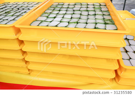 Trays of tepung pelita, popular sweet dessert  31235580