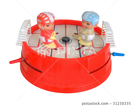 Isolated white / Hockey game toy : vintage toy 31238335
