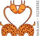 Heart type giraffe 31238382