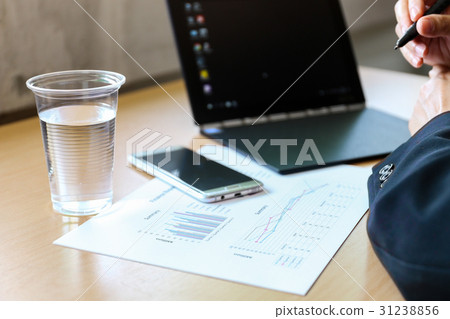 summary graph paper on wood desk summary graph paper on wood desk 31238856