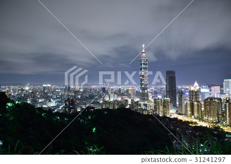 101 Taipei 101 Taipei 1o1 Skyscraper Night View Night Sky Xiangshan Office Building Commercial Building Tourist Attractions Taiwan 31241297