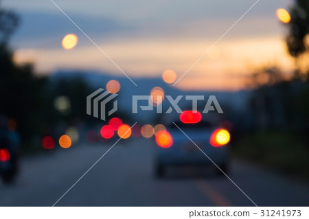 night light of traffic car in the urban street night light of traffic car in the urban street 31241973