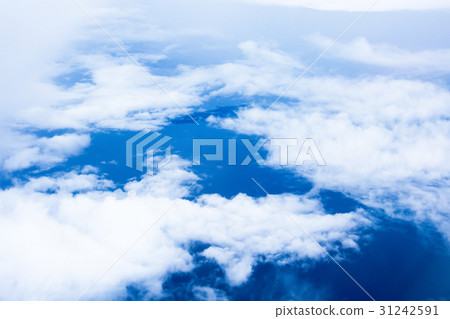 cloud on the sky blue and blue sea 31242591