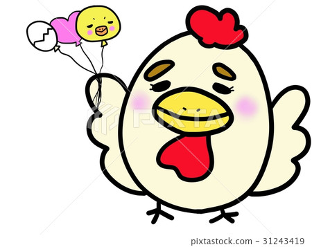 Chicken and balloons ♪ 31243419