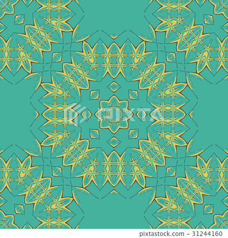 Arabian tiles seamless pattern fabric. Colorful 31244160