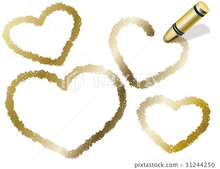 Crayon Handwritten Heart Shaped Frame 3 Gold Crayon Handwritten Heart Shaped Frame 3 Gold 31244250