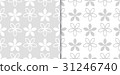 Floral seamless pattern. Gray flower elements 31246740
