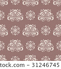 Floral seamless pattern. Brown flower elements 31246745