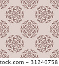 Floral seamless pattern. Brown flower elements 31246758