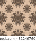 Floral seamless pattern. Brown flower elements 31246760