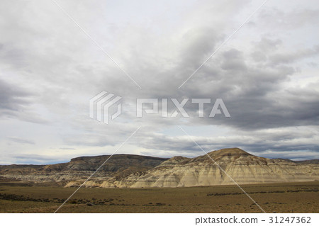 Eroded mountain landscape along ruta 40, Patagonia Eroded mountain landscape along ruta 40, Patagonia 31247362