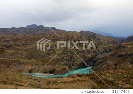 Beautiful blue Baker river, Carretera Austral Beautiful blue Baker river, Carretera Austral 31247461