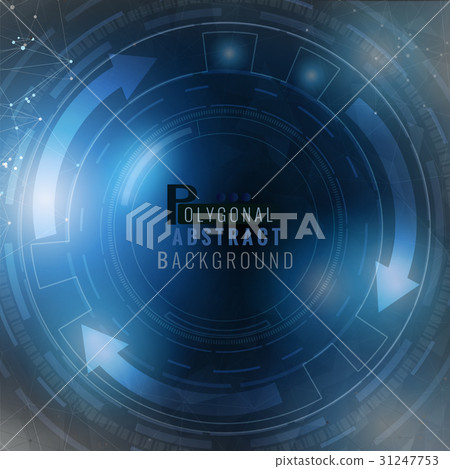 Futuristic technology vector on dark blue BG 31247753