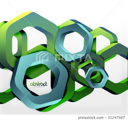 Overlapping hexagons design background Overlapping hexagons design background 31247987