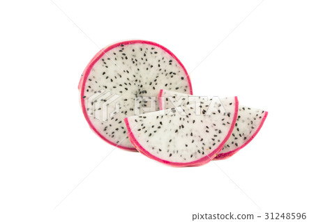 Pitaya or Dragon Fruit isolated against white  31248596