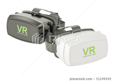 set of virtual reality glasses, 3D rendering 31249345