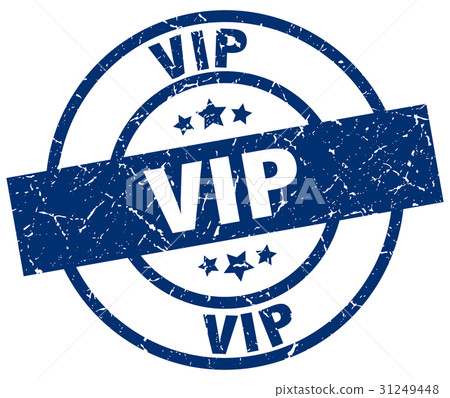 vip blue round grunge stamp 31249448
