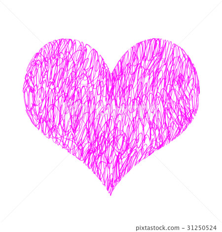 Abstract bright pink heart on white background - Stock Illustration ...