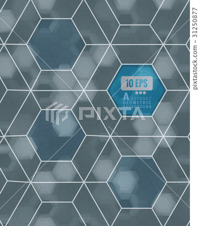 Abstract blue and gray hexagonal tile background Abstract blue and gray hexagonal tile background 31250877