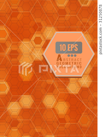 Abstract orange hexagonal tile background Abstract orange hexagonal tile background 31250878