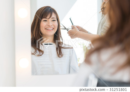 美容院 女性 照片素材 圖片 圖庫