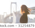 Rainbow bridge with women 31254879