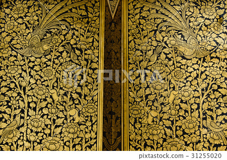 Gild Lacquer Art of Classic Thai Traditional Art. Gild Lacquer Art of Classic Thai Traditional Art. 31255020