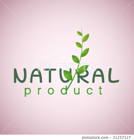 Natural product logo design . Branch with  leaves 31257127