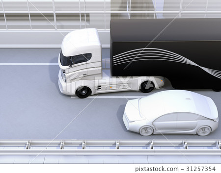 Concept image of automatic lane change lane change and blind spot detection support (no illustration) Concept image of automatic lane change lane change and blind spot detection support (no illustration) 31257354