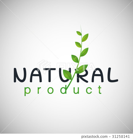 Natural product logo design template . 31258141