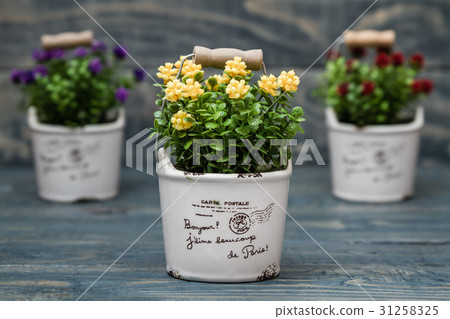 Artificial Yellow, Purple and Red Flowers Artificial Yellow, Purple and Red Flowers 31258325