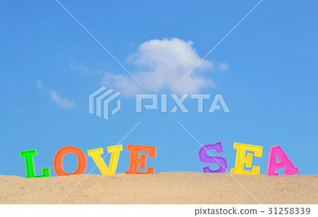 Love sea letters on a beach sand 31258339