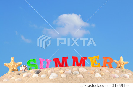 Summer letters on a beach sand Summer letters on a beach sand 31259164
