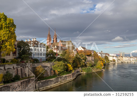 Rhine river and Basel Minster Rhine river and Basel Minster 31259255