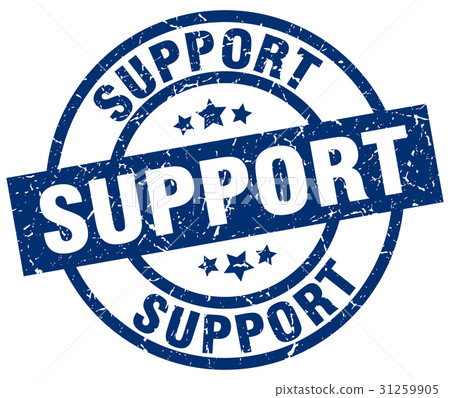 support blue round grunge stamp support blue round grunge stamp 31259905