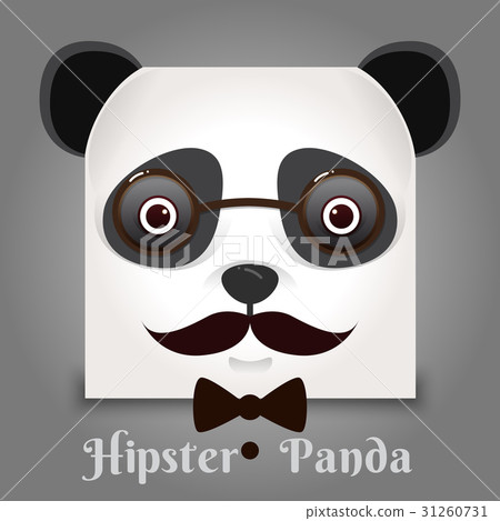 Simple Sign A Panda Design Template On Black Stock Illustration