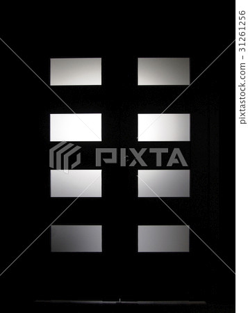 Closed door with light glass inserts 31261256