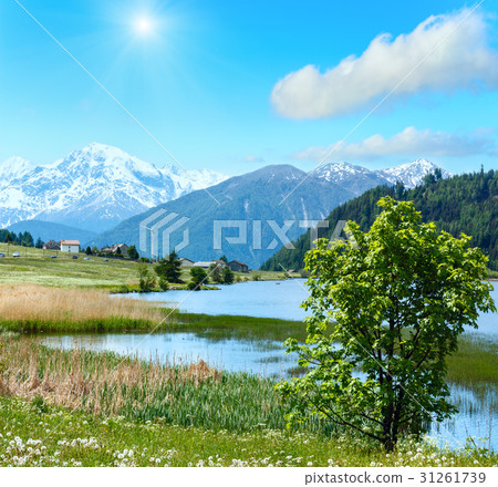 Summer mountain landscape with lake (Italy) Summer mountain landscape with lake (Italy) 31261739