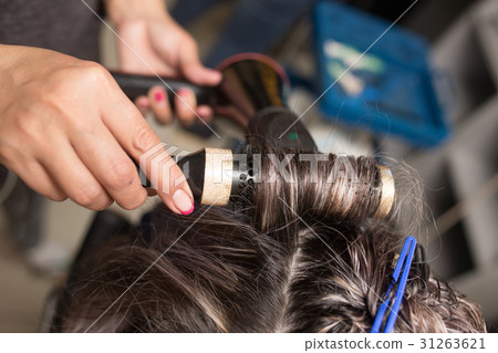 Styling female hair dryer 31263621