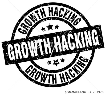 growth hacking round grunge black stamp 31263978