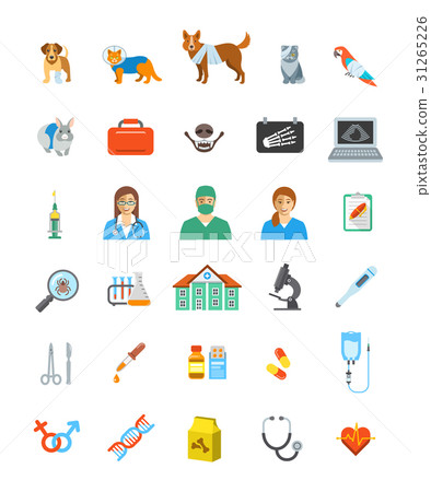 Vet clinic services vector icons 31265226