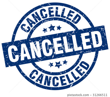 cancelled blue round grunge stamp cancelled blue round grunge stamp 31266511