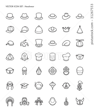 Headwear icon set Headwear icon set 31267553