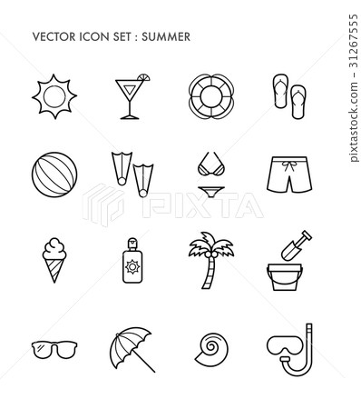 Summer icon set 31267555