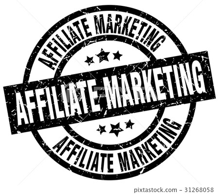 affiliate marketing round grunge black stamp 31268058