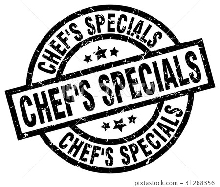 chef's specials black round grunge stamp chef's specials black round grunge stamp 31268356