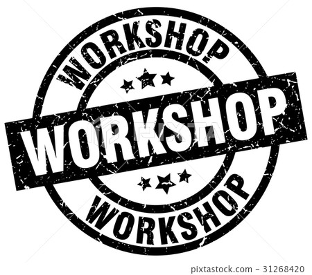 workshop round grunge black stamp workshop round grunge black stamp 31268420