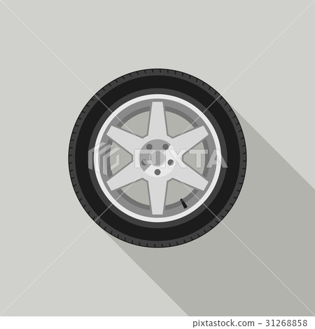 Wheel flat icon 31268858