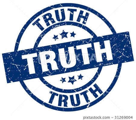 truth blue round grunge stamp - Stock Illustration [31269004] - PIXTA